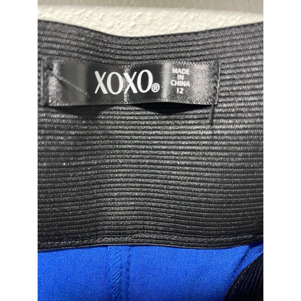 XOXO Women’s Royal Blue Suit Set Blazer XL Pants 12 Work Office - Picture 13 of 16